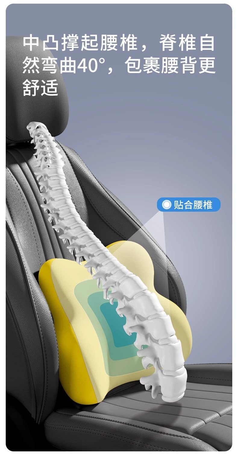 New car accessories: seat headrest and lumbar support set, colorful seat cushion and backrest, car accessories, lumbar support, wholesale 9
