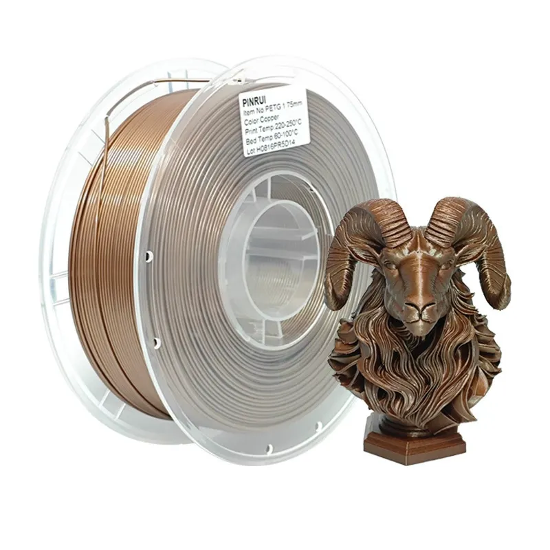 PINRUI 3D printing filament, PETG 1.75mm, acid-resistant, high-strength, durable PETG filament for advertising signs.