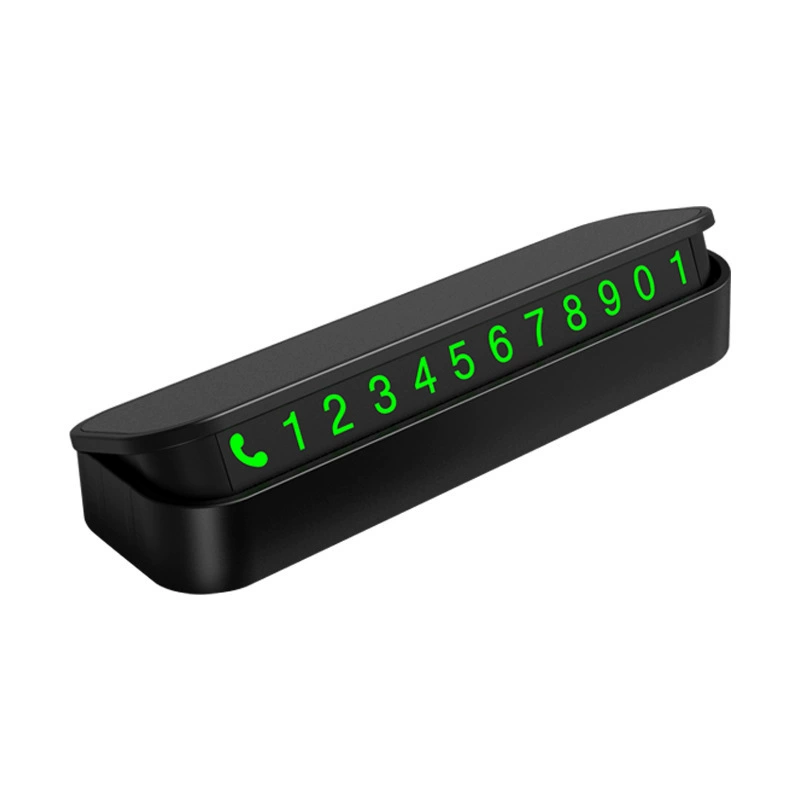 Temporary parking sign, metal, hidden, glow-in-the-dark, car relocation number, car interior accessory, gift